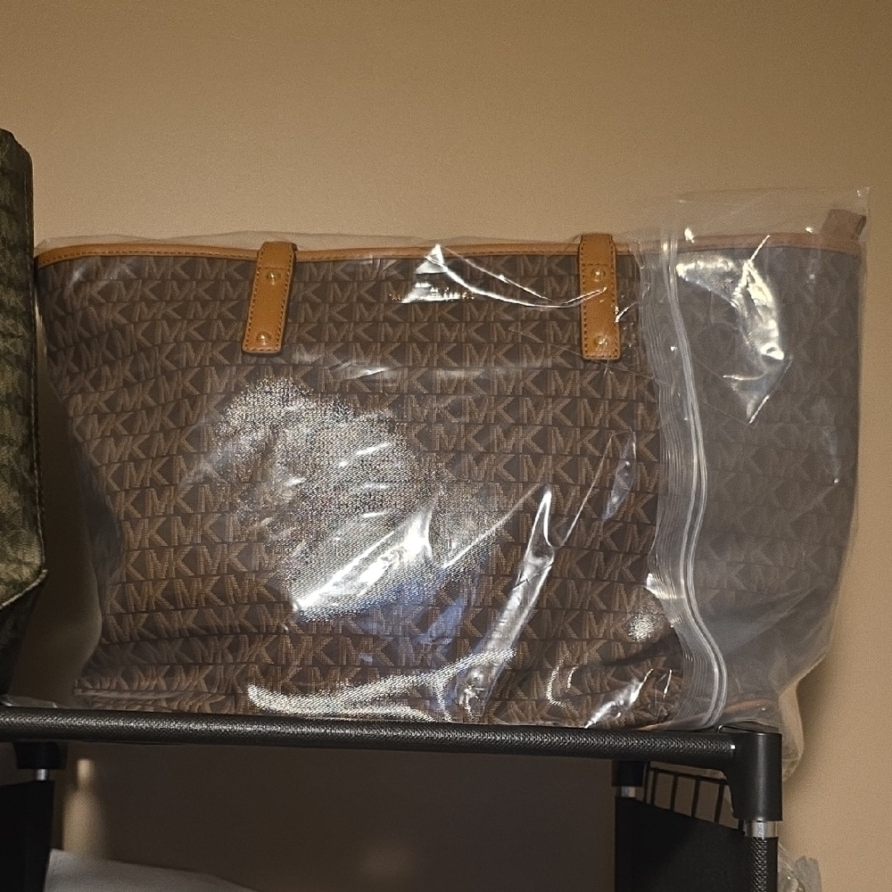 Michael Kors Monogram Brown Tote Bag